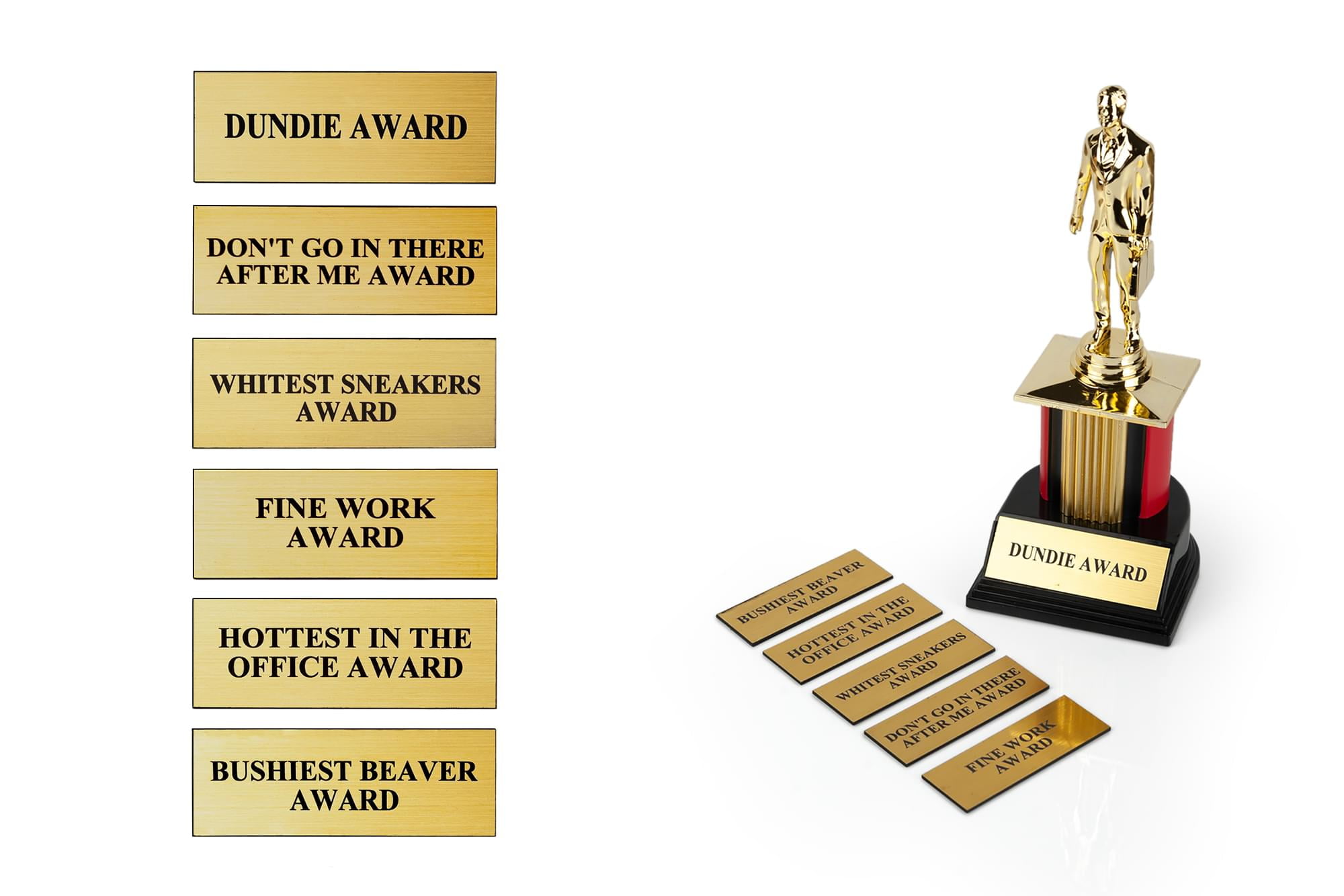 Surreal Entertainment SRE-PW-OFF-DUNDIE-C The Office Dundie Award Replica With 6 Interchangeable Plates, 8 Inches Tall