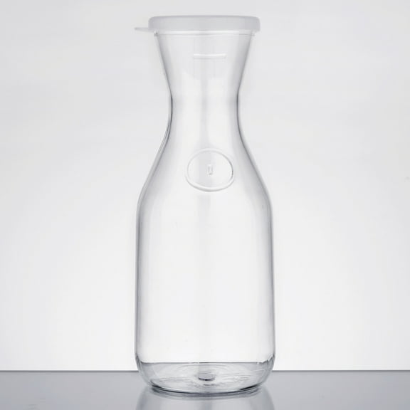 1PACK Cambro WW1000 CamView Camliter 34 oz. Tritan Plastic Beverage Decanter With Lid