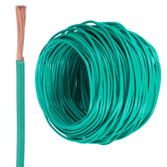 150 Feet Electrical Wire Insulated Stranded Copper 12 AWG Hook Up Wire Cable Residential, Industrial, Grounding,Green
