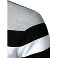 thumbnail image 4 of Polo Décontracté à Manches Longues pour Hommes T-Shirt en Coton Patchwork Contrasté, 4 of 5