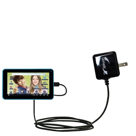 Gomadic Intelligent Compact AC Home Wall Charger suitable for the Lexibook Tablet Advance MFC180EN - High output power with a convenient, foldable plu