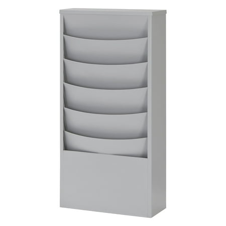 Buddy Products 5 Pocket Steel Curved Literature Wall Rack