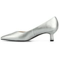 thumbnail image 2 of Journee Womens Pammie Slip On Pointed Toe Kitten Heel Pumps, Widths Available, 2 of 9