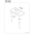 thumbnail image 6 of Kingston Brass VPB1368 Imperial 36" Ceramic Console Sink and Legs (8-Inch, 3-Hole), White, 6 of 8
