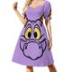 thumbnail image 1 of Figment-vestido sin mangas de cara grande para mujer elegante vestido de playa de lujo ropa femenina, 1 of 5