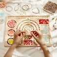 thumbnail image 3 of Wooden Bead Design Boards DIY Beading Jewelry Organizer Making Tray with Graduated Measurements Rectangle Moccasin 30x38.5x1.2cm, 3 of 9