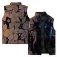 thumbnail image 3 of Chaleco frío con estampado de cuervos y gatos para hombre, tendencia de personalidad, chalecos para hombre cómodos y versátiles, chaquetas de invierno para hombre, ropa genial, 3 of 5