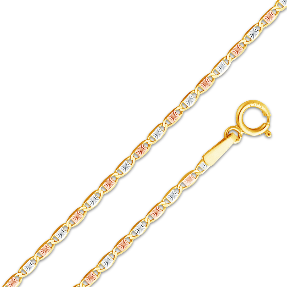 Precious Stars 14k White Gold 1.6-mm Bevelled Diamond-cut Cable Pendant Chain Necklace