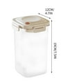 thumbnail image 3 of Vacuum Sealed Grain Storage Jar Plastic Transparent Airtight Food Container Long Term Pantry Organization Kitchen Bulk Dry Goods Storage, Ukhbmc | B, B, 3 of 9