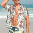 thumbnail image 5 of Lsque Lilies Flowers pattern Hawaiian Shirt for Men, Unisex Summer Beach Casual Short Sleeve Button Down Shirts-Medium, 5 of 9