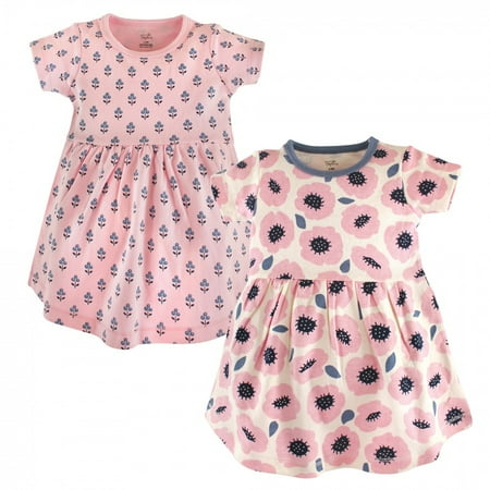 

Touched by Nature Baby and Toddler Girl Organic Cotton Short-Sleeve Dresses 2pk Blossoms 6-9 Months