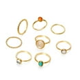 thumbnail image 1 of Bijoux en Liquidation 8 Pcs/ensemble Combinaison de Doigts Colorés pour Femmes Multicolore, 1 of 6