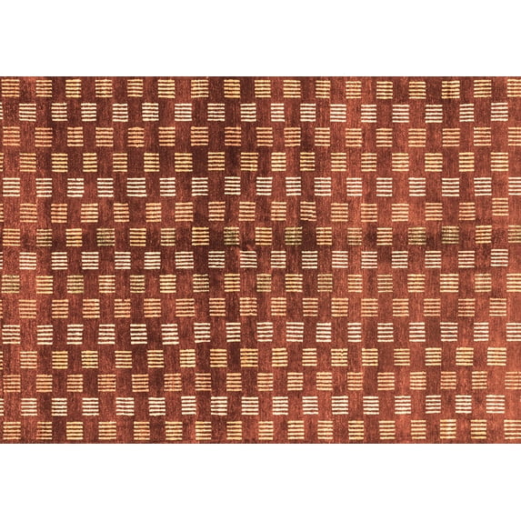 Ahgly Company Indoor Rectangle Abstract Brown Modern Area Rugs, 2' x 3'