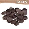 thumbnail image 3 of Uxcell 64PCS 42mm Tapones de Agujero de Plástico Marrón, Tapas de Agujero de Panel Tipo Flush, 3 of 6