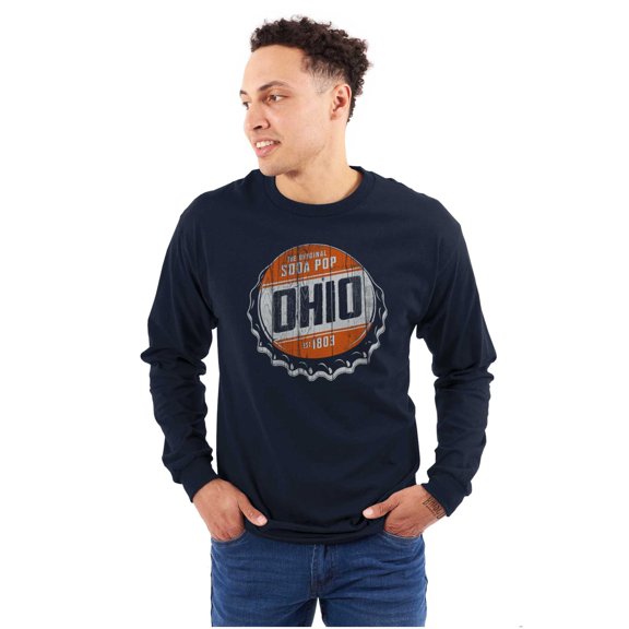 Ohio OH Vintage Soda Pop Souvenir Long Sleeve TShirt Men Women Brisco Brands M