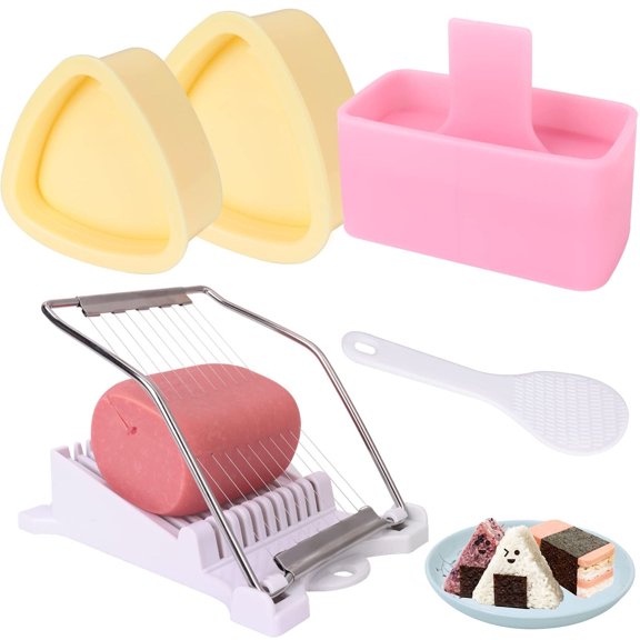5Pcs Onigiri Mold Rice Mold Musubi Maker Kit,Musubi Maker Press,Classic NonStick