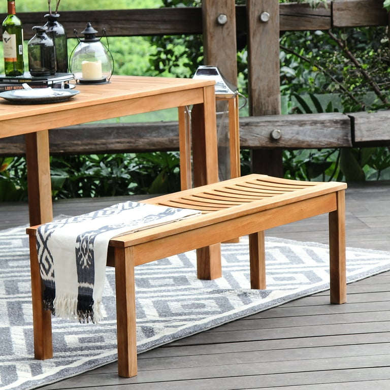Small teak online garden bench