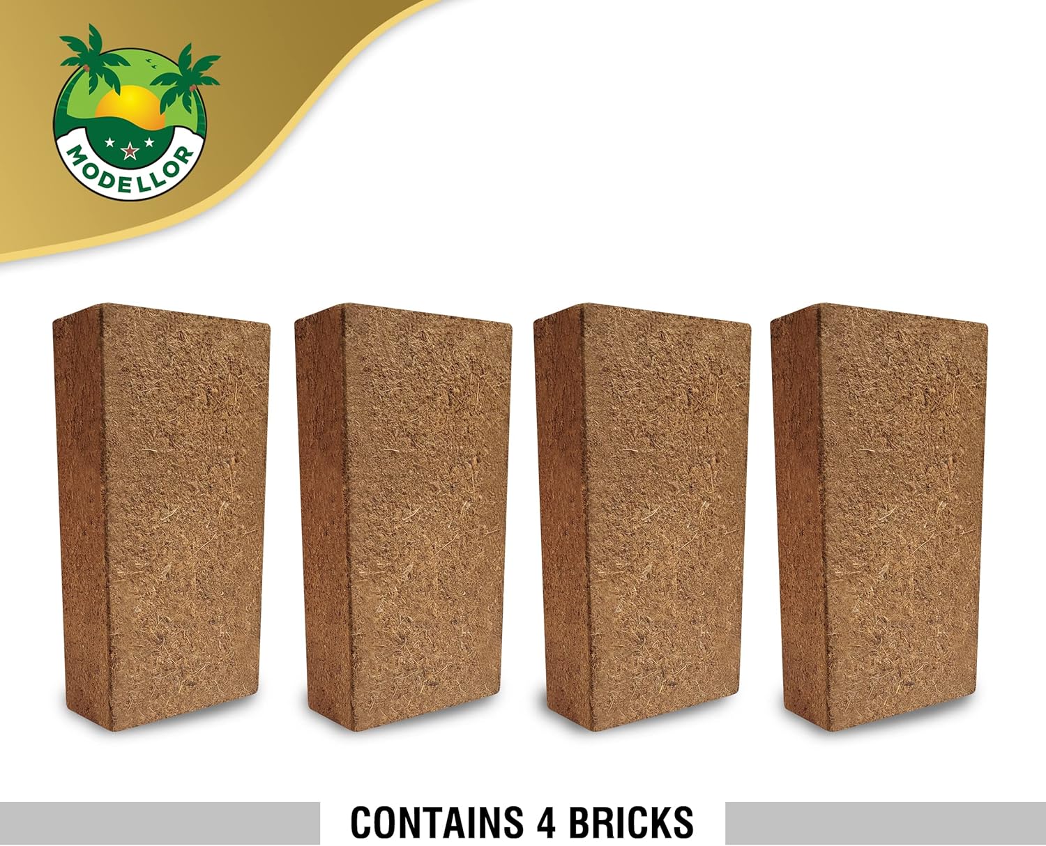 4 Bricks (5 lb) Premium Super Washed Coco Coir, Yields 9 gallons, Seed Starter, Organic, pH Balanced, Gardening, Indoor, Outdoor use.