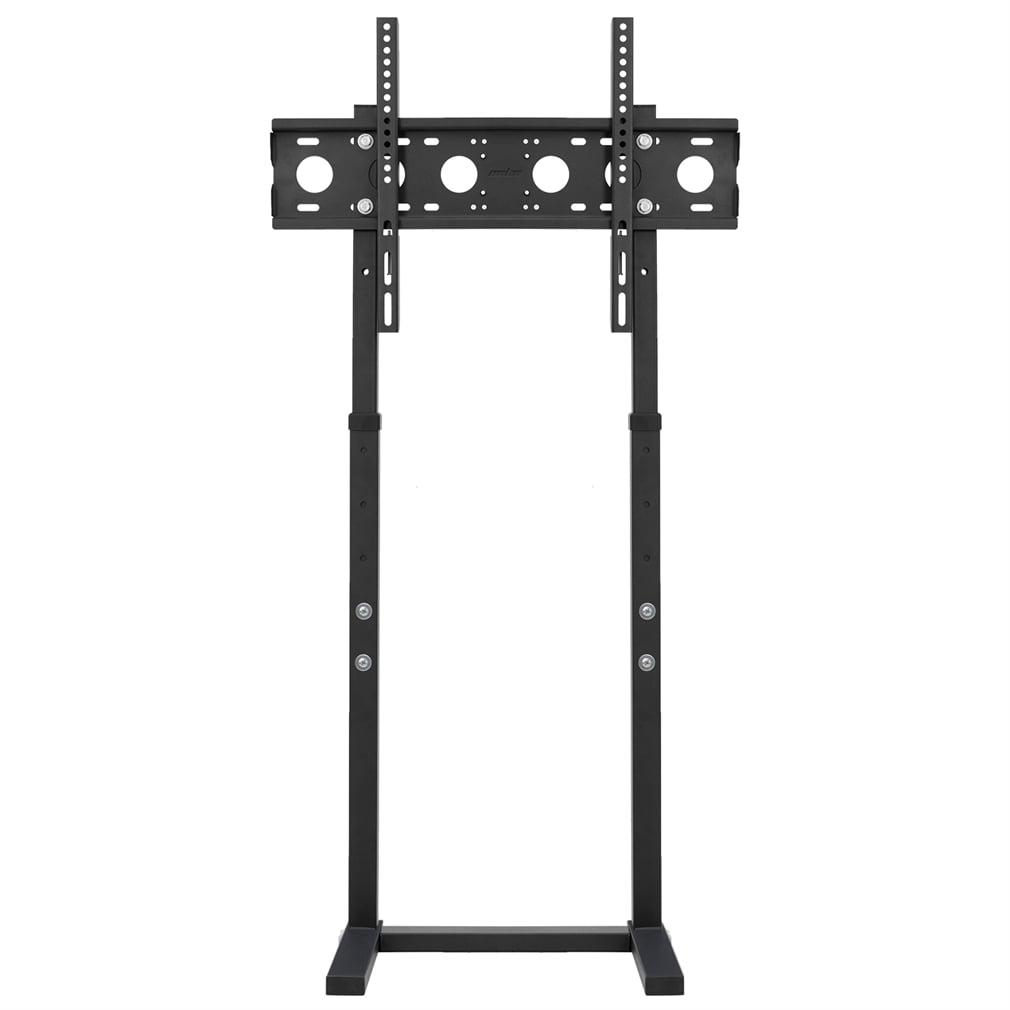 32-65" Metal Black Slim Floor TV Stand Mount Height Adjustable Bracket for Samsung Sony LG TCL LED LCD, 88lbs Capacity