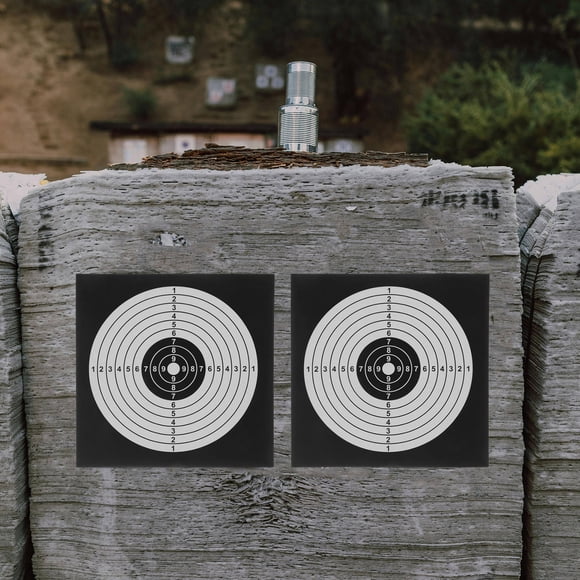 SOPOTUTU 100Pcs Target Shooting Supplies Black Target Paper Pack for Clear Hit Position Visibility