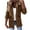 Brown, variant on LYXSSBYX Plus Size Womens Shackets Hot Sale Clearance Women Business Attire Plaid Printed Long Sleeve Button Slimming Cardigan Coat Top