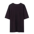 thumbnail image 4 of Moda mujer casual manga corta cuello redondo impreso tops sueltos blusa Pompotops hkajfhjk464979, 4 of 5