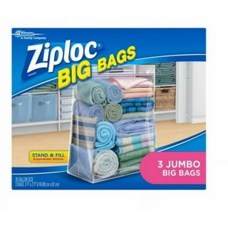 Ziploc Big Bags XXL 20 Gallon 3 Pack 2' x 2.7' Heavy Duty Sturdy  Handle