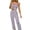 Purple, variant on Gkeoshab Womens Pajama Sets Women Camisole Long Trousers Jacquard Pajama Set Lightweight Blended Fabric Summer Casual Sleepwear Loungewear Blackish Green L