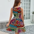 thumbnail image 6 of Mola De Panama Fish Sleeveless Dress Women Summer Evening Dresses Ladies Sundress, 6 of 7