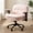 Pink, variant on Ultifit Criss Cross Chair, Ergonomic Armchair Office Chair with Adjustable Flip-up Arms and Wheels, Swivel Vanity Chair with 3 Layer Cushions, Gray