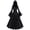 Black, variant on IUYRTFE Women Gothic Hooded Long Sleeve Maxi Dress Mysterious Dark Style Hoodie Gown for Halloween Themed Parties