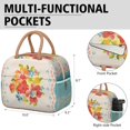 thumbnail image 6 of Lunch Bag Lunch Box for Women Reusable Insulated Lunch Cooler Bags,Large Capacity for Work Travel Picnic,Water-Resistant Pioneer Colorful Floral Lunch Tote Bag Gifts for Woman Mom Beige, 6 of 6
