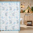 thumbnail image 2 of Erosebridal Baby Elephant Shower Curtain 72Wx72L for Girls, Blue Balloons Waterproof Bathroom Curtain, 2 of 5