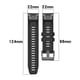 thumbnail image 5 of Correa de muñeca de silicona para Garmin Fenix ​​7 Correa de reloj 22 mm Correa de reloj (Negro) Ehuebsd Para estrenar, 5 of 9