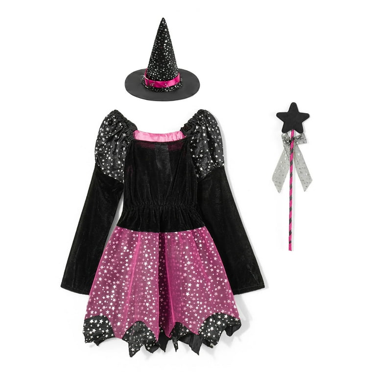 Aunavey Halloween Costumes for Girls Witch Costume for Girls Pirate Costume for Kids Girls Cosplay Role Play Party Dress Up, Girl's, Size: XL (10-12