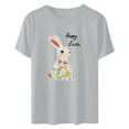 thumbnail image 6 of Inverlee Easter Shirts for Women Funny Bunny Eggs Graphic Tees Soft Short Sleeve T Shirts Blouses Summer Crewneck Dressy Casual Tops, 6 of 6