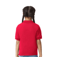 thumbnail image 4 of Gildan&nbsp;Youth Jersey Polo T-shirt, DryBlend Moisture-wicking Red-Collar Shirt, Size L, 4 of 5