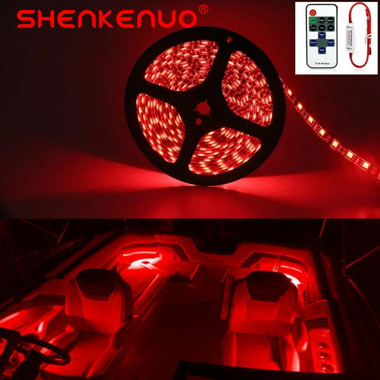 Tira 5M Luces LED 12V Rojo16.4ft tiras Luz Para decoracion habitacion Cuarto