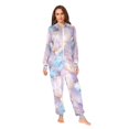 thumbnail image 2 of FORMRS Onesies Pajama for Adults Unisex Hoodie Winter Jumpsuit One Piece Sleepwear, Sizes S-2XL, Purple Marble Pattern, 2 of 7