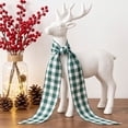 thumbnail image 4 of Gingham Ribbon Bow Decor, Polyester Construction, Woven Checkered Bow Tie For Wreath Chair Vase Gift Box Display Decor, Home Holiday Decor, 4 of 7