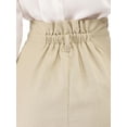 thumbnail image 7 of MODA NOVA Junior's Button Decor Split Belted Vintage Knee Pencil Skirt Beige 15, 7 of 7