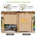 thumbnail image 3 of DIFY 11' x 8' Outdoor Roller Shade, Cordless Patio Blinds for Porch Pergola Balcony Deck, Wheat, 3 of 7