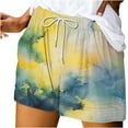 thumbnail image 2 of QUNYINEY Board Shorts Women Tie Dye Elastic Waist Casual Loose Summer Drawstring with Pockets Shorts, 2 of 5