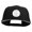 Black, variant on Peace Symbol Patched Wool Blend Flat Visor Pro Snapback Style Snapback Cap - Black OSFM