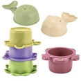 thumbnail image 1 of Kids Beach Stacking Cup Bath Time Fun Educational Water Play Sand Toy Portable Summer Gift, 1 of 7