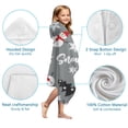 thumbnail image 7 of Gray Christmas Snowman Pattern Hooded Bath Towel，50"x30" for Ages 3 To 12 Kids, Quick Dry Lightweight Soft Microfiber Hood Beach Towel Cover Up for Kids, 7 of 7