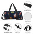 thumbnail image 5 of Rocae Spaceships and Stars Print Round Travel Duffel Bag and Fitness Bag, Women's Waterproof Weekend Tote, Men's Travel and Fitness Essentials, 5 of 8