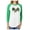Green/White, variant on St Patricks Day Women Three Clover Raglan 3/4 Women Sleeve Baseball Jersey Shirt Medium Green/Heather