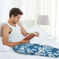 thumbnail image 5 of Bingfone Leaves And Flowers Mens All Over Print Sleep Pajama Pants-Medium, 5 of 5