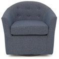 thumbnail image 2 of Fox Hill Trading Marissa Traditional Fabric Tufted Swivel Chair in Lilac Purple, 2 of 4